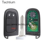 433Mhz 4A chip FCC:GQ4-54T keyless 2+1 button remote key for Dodge,Ram 2013-2017,Jeep 2014-2018